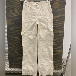 Y2K Abercrombie & Fitch Women’s 26 Beige Cargo Pants Utility Straight Fit